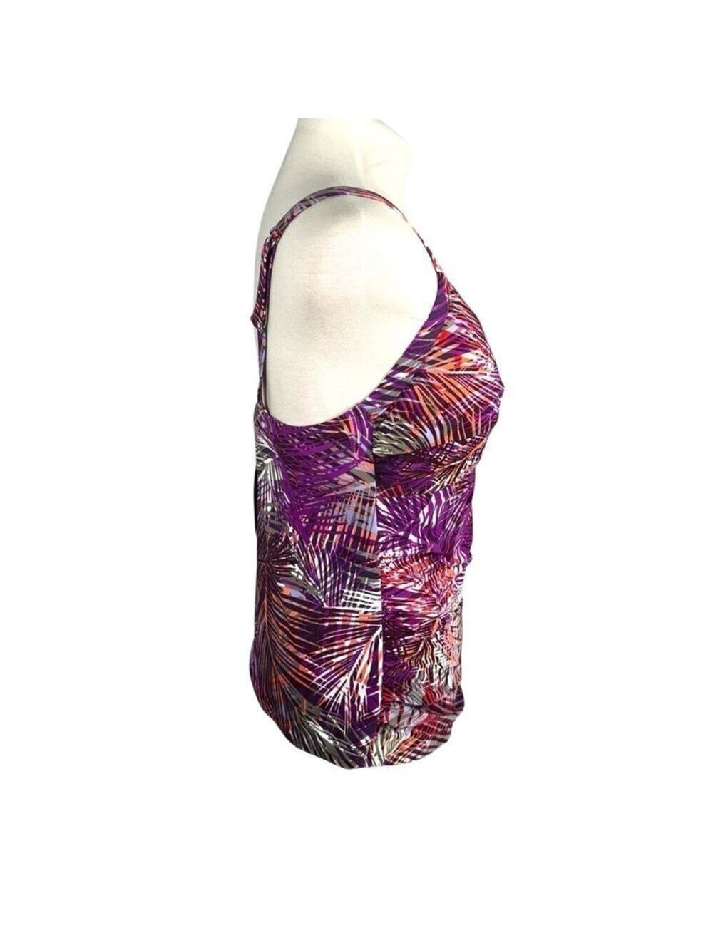 L.L. Bean Shaping Swimwear Tankini Top Print size 16 - Picture 3 of 11